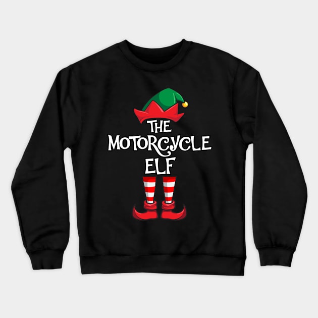 Motorcycle Elf Matching Family Christmas Crewneck Sweatshirt by hazlleylyavlda